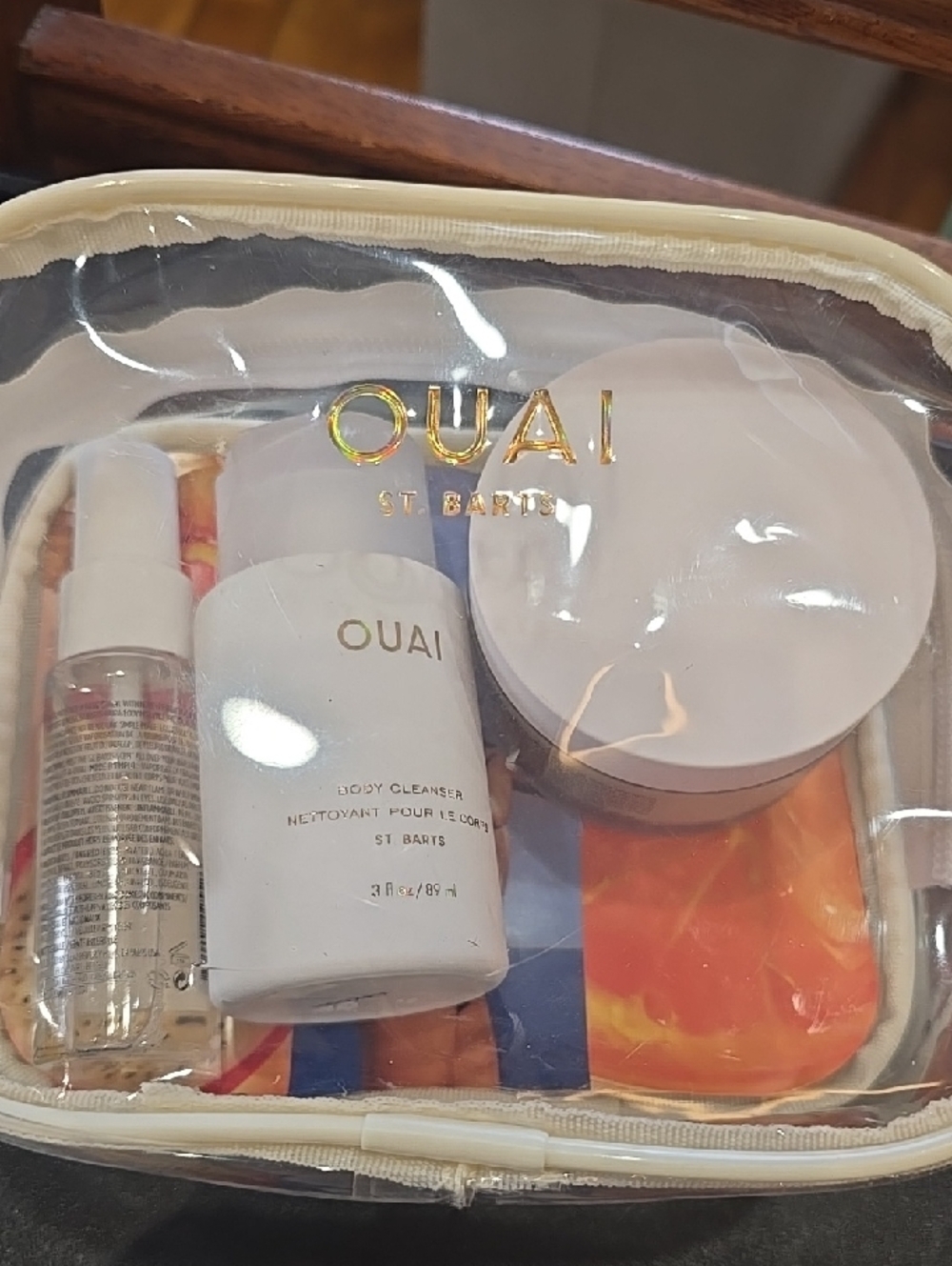 OUAI Clear Travel Pouch Wanna Get Away